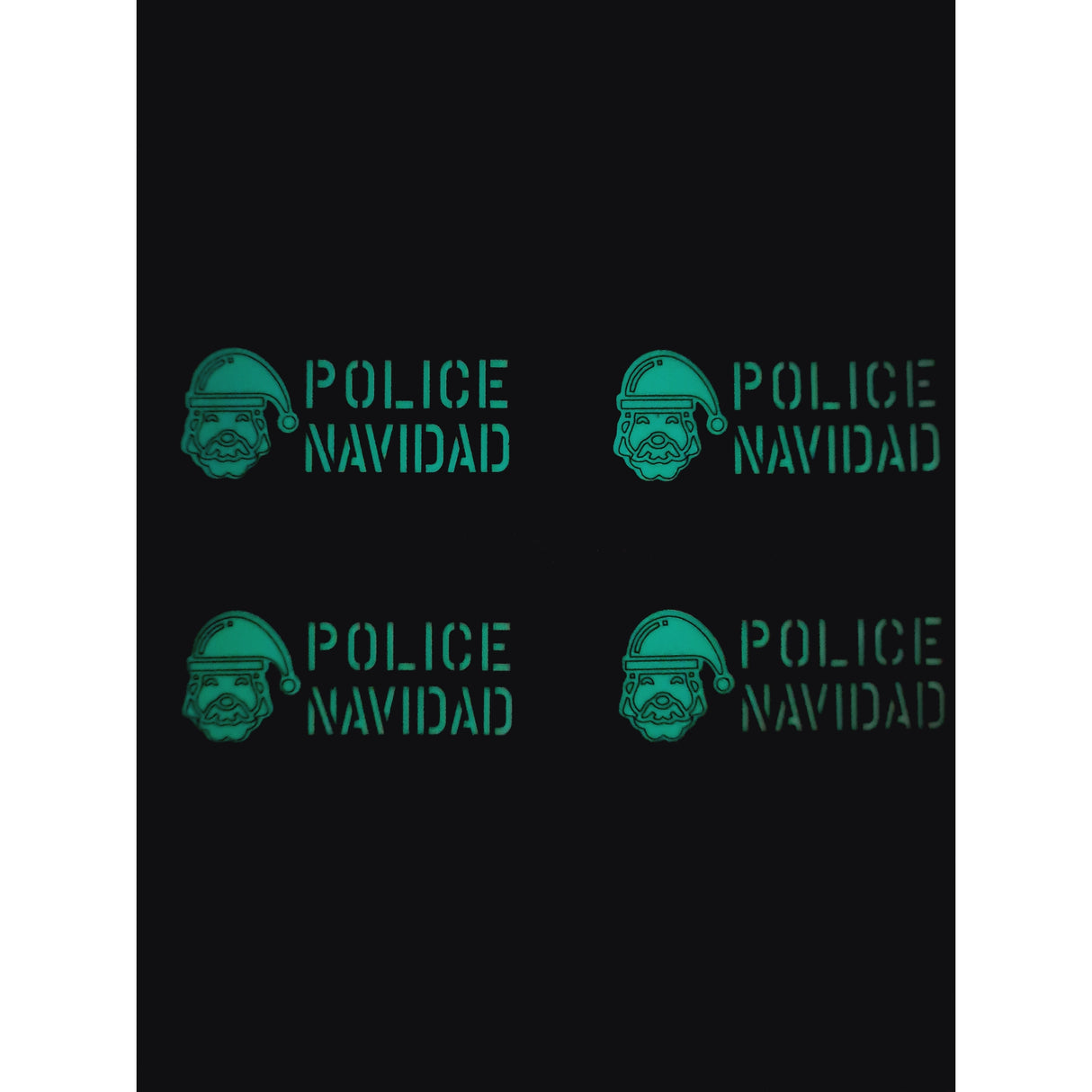 Police Navidad Lasercut "Glow in the Dark" Textil Patches