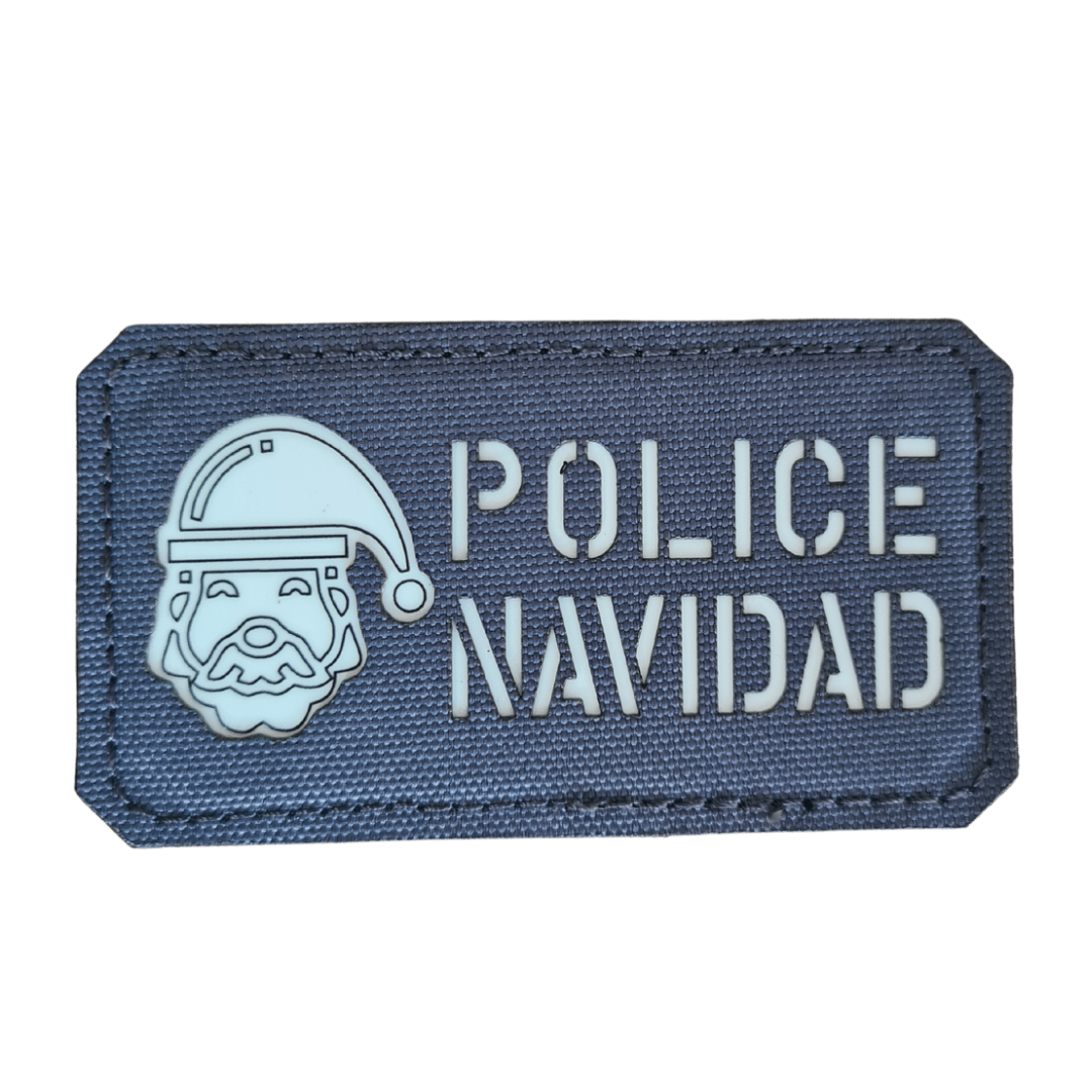 Police Navidad Lasercut "Glow in the Dark" Textil Patches