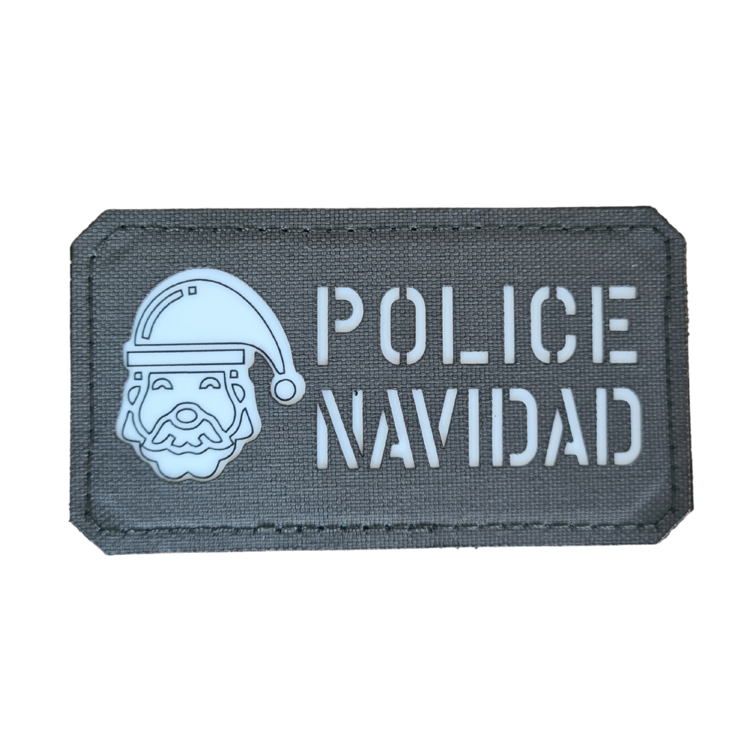 Police Navidad Lasercut "Glow in the Dark" Textil Patches