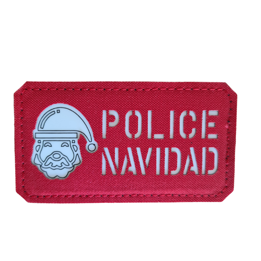 Police Navidad Lasercut "Glow in the Dark" Textil Patches