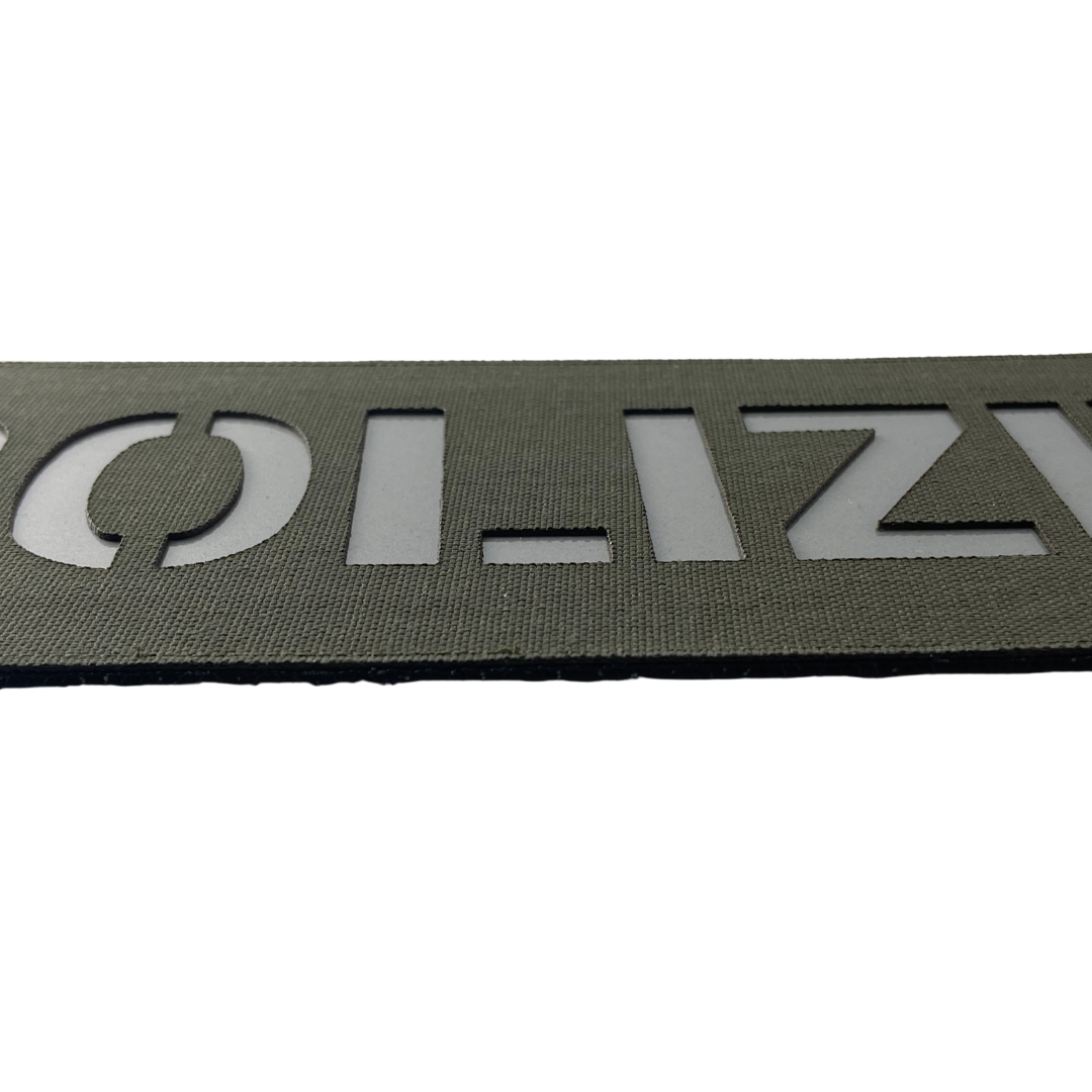XL Polizei Lasercut Patch Reflective