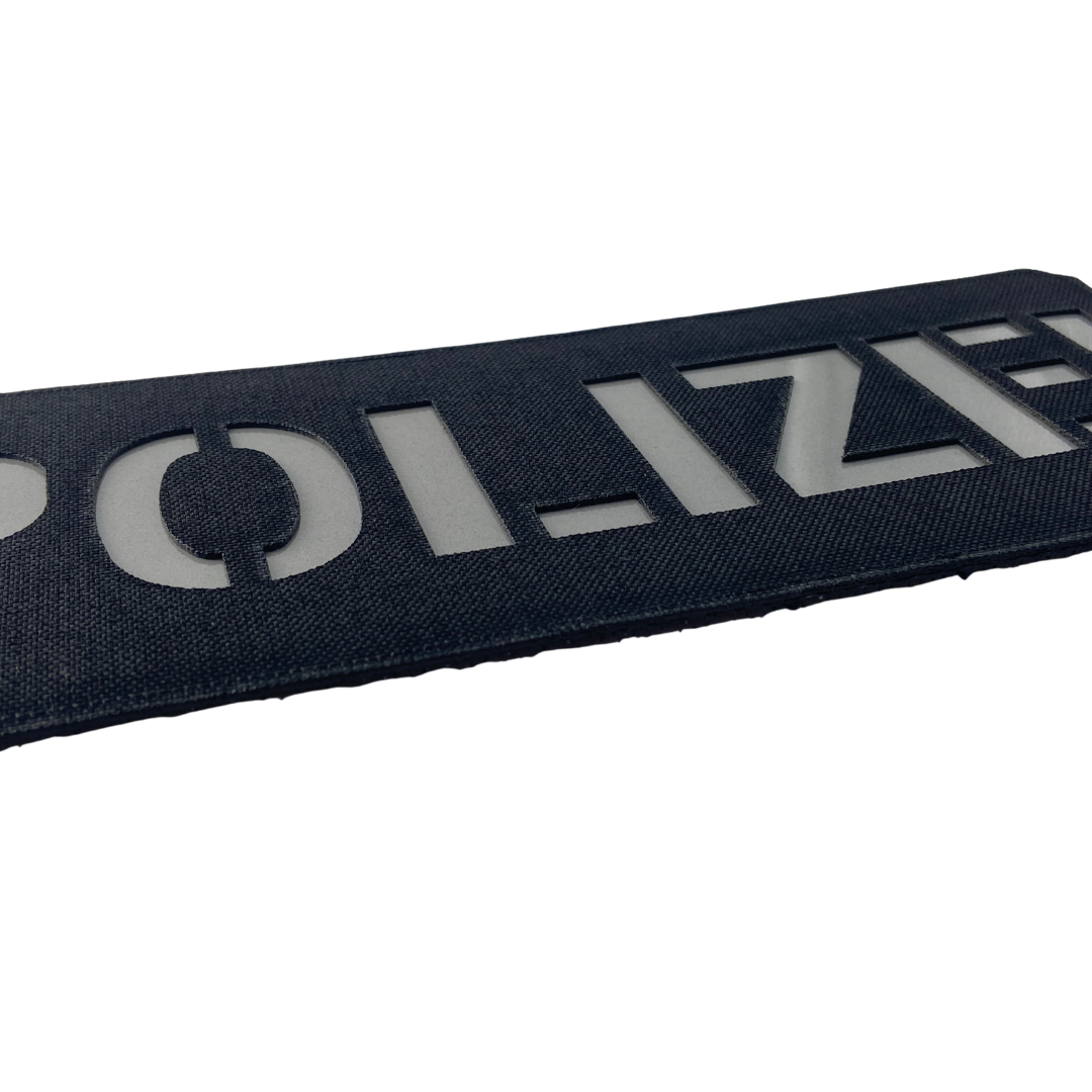 XL Polizei Lasercut Patch Reflective