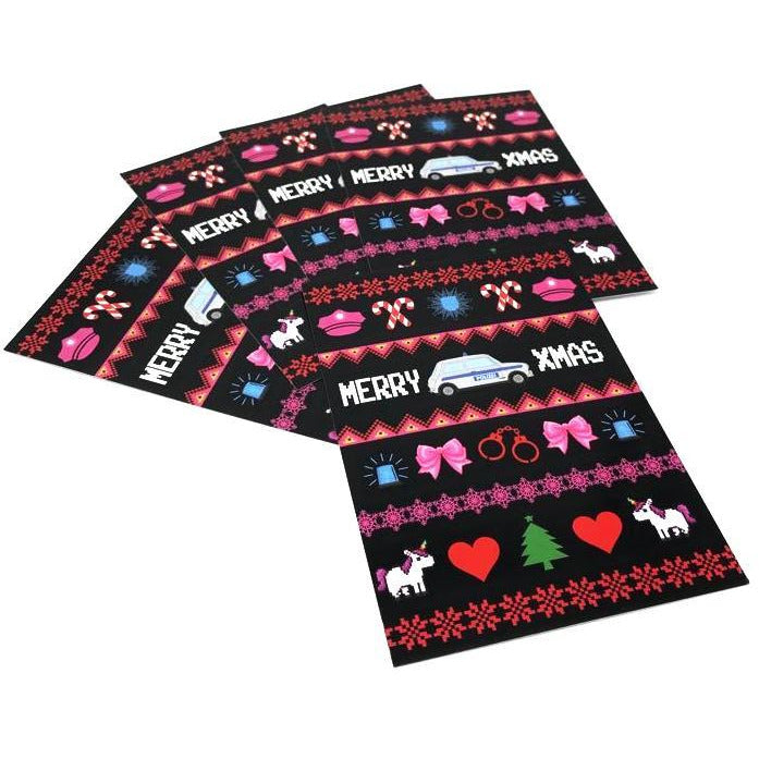 Girls Xmas 5er Set Weihnachtskarten - Polizeimemesshop