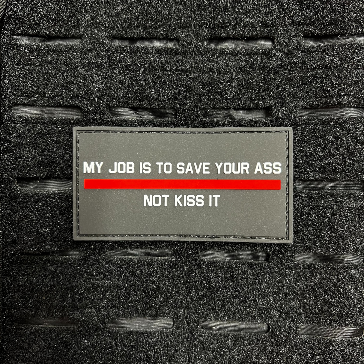 MY JOB IS TO SAVE YOUR ASS Red Edition PVC-Patch