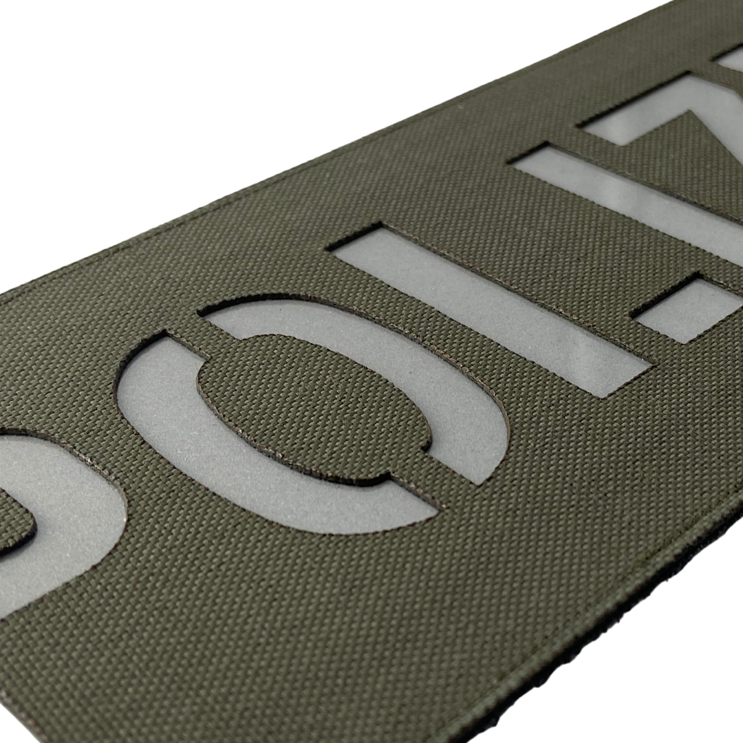 XL Polizei Lasercut Patch Reflective