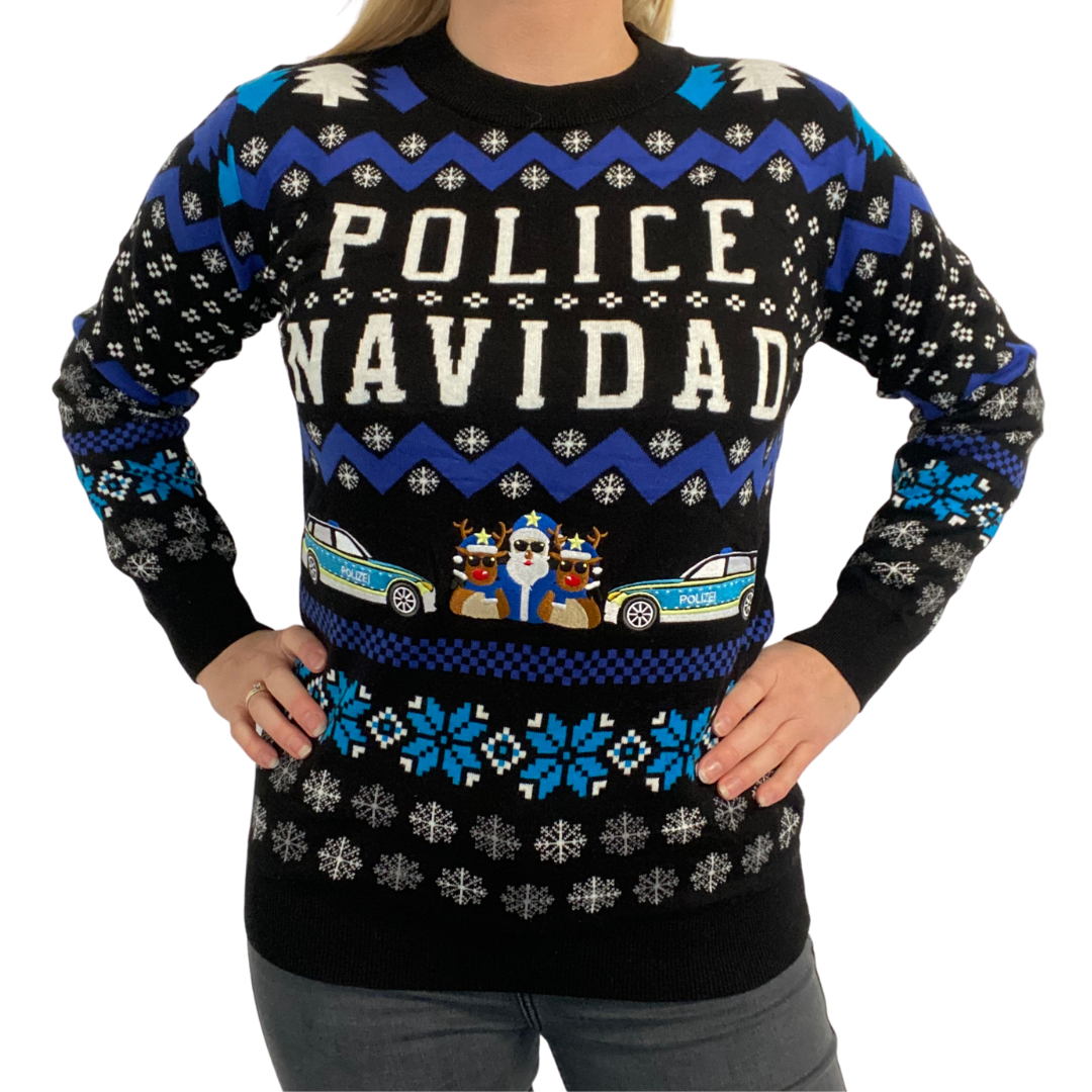 Police Navidad Xmas Sweater