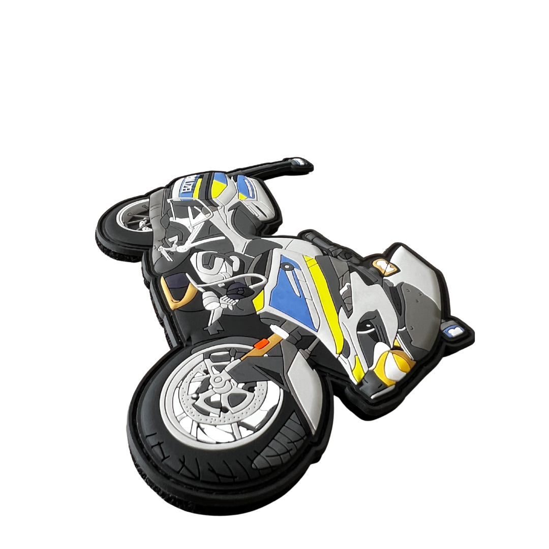 Polizei Motorrad XL Rubber Patch