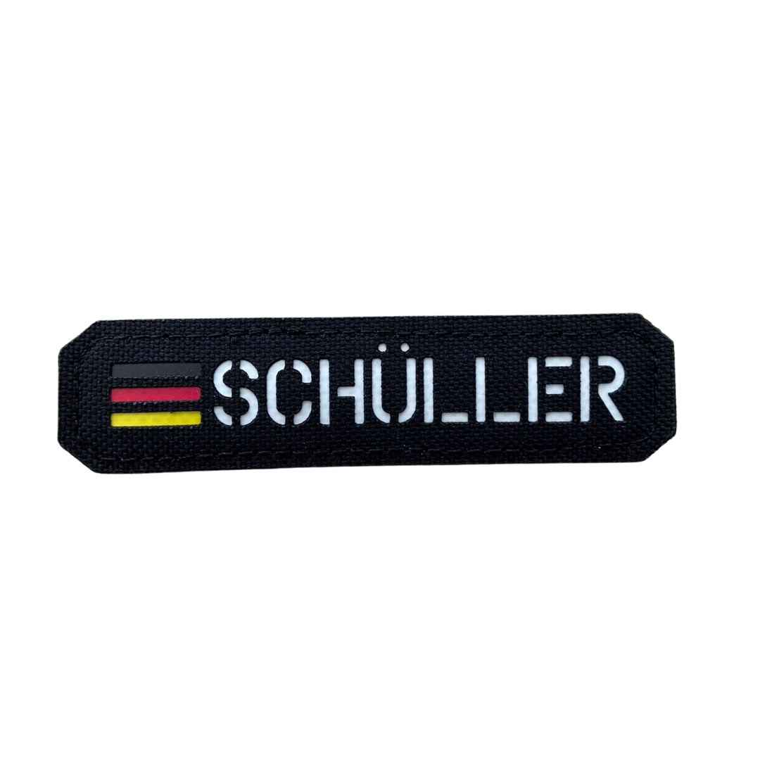 Individuelle Namensschilder Lasercut Textil Patches (Ab 1 Stück)