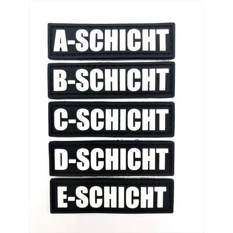 Schicht A-E "Glow in the Dark" Rubberpatch - Polizeimemesshop