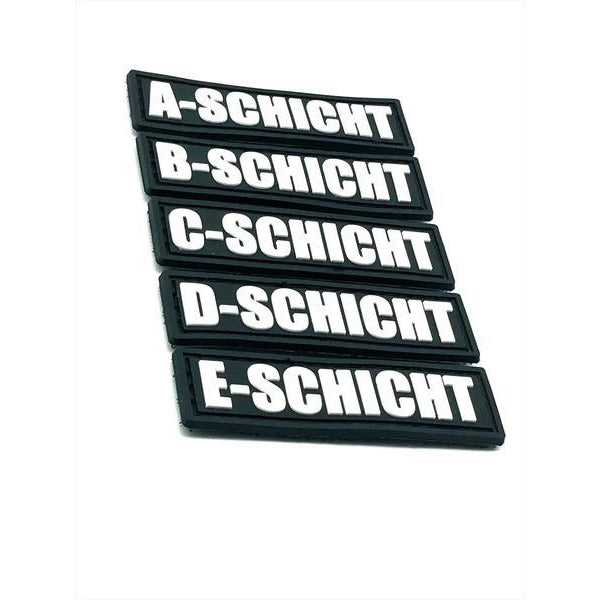 Schicht A-E "Glow in the Dark" Rubberpatch - Polizeimemesshop