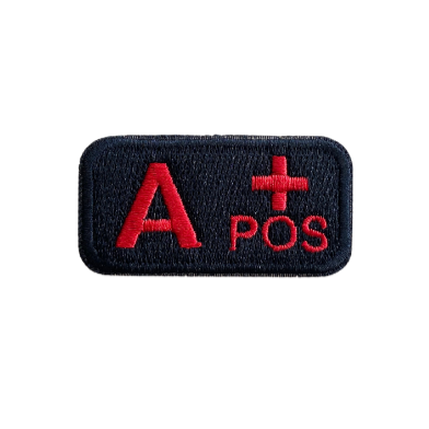 Blutgruppen Textilpatches