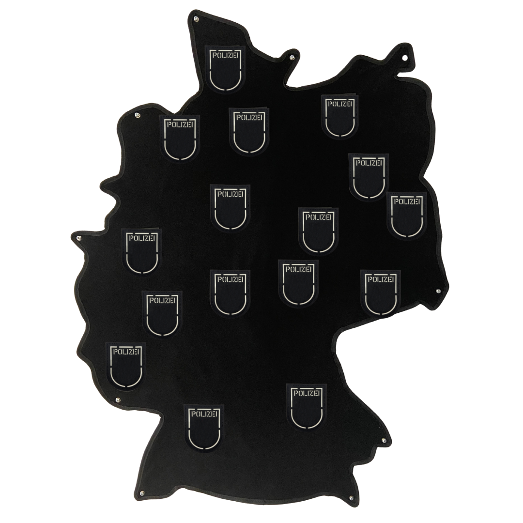 Bundesländer "Glow in the Dark" Lasercut Patches Komplettset mit 17 Patches