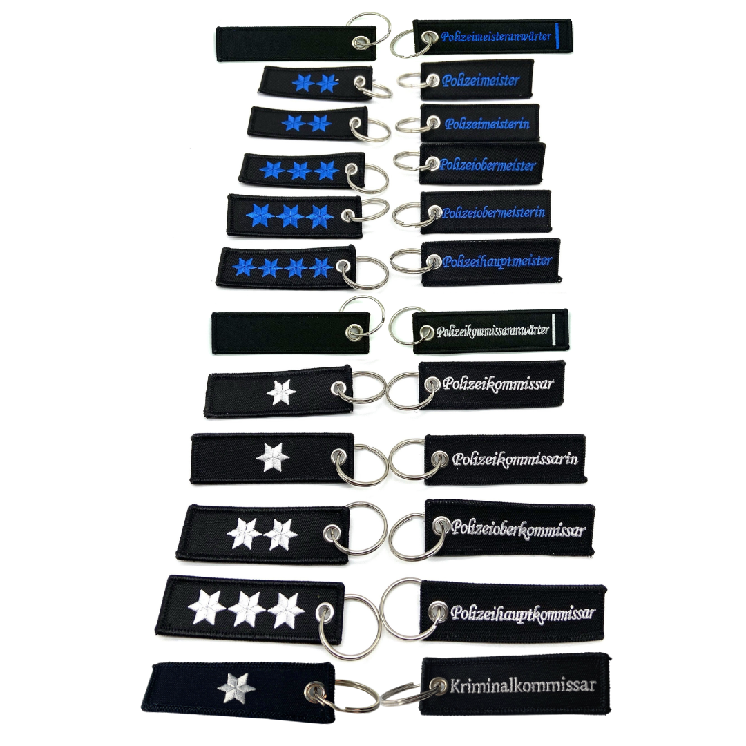 Dienstgrad Schlüsselanhänger Textil