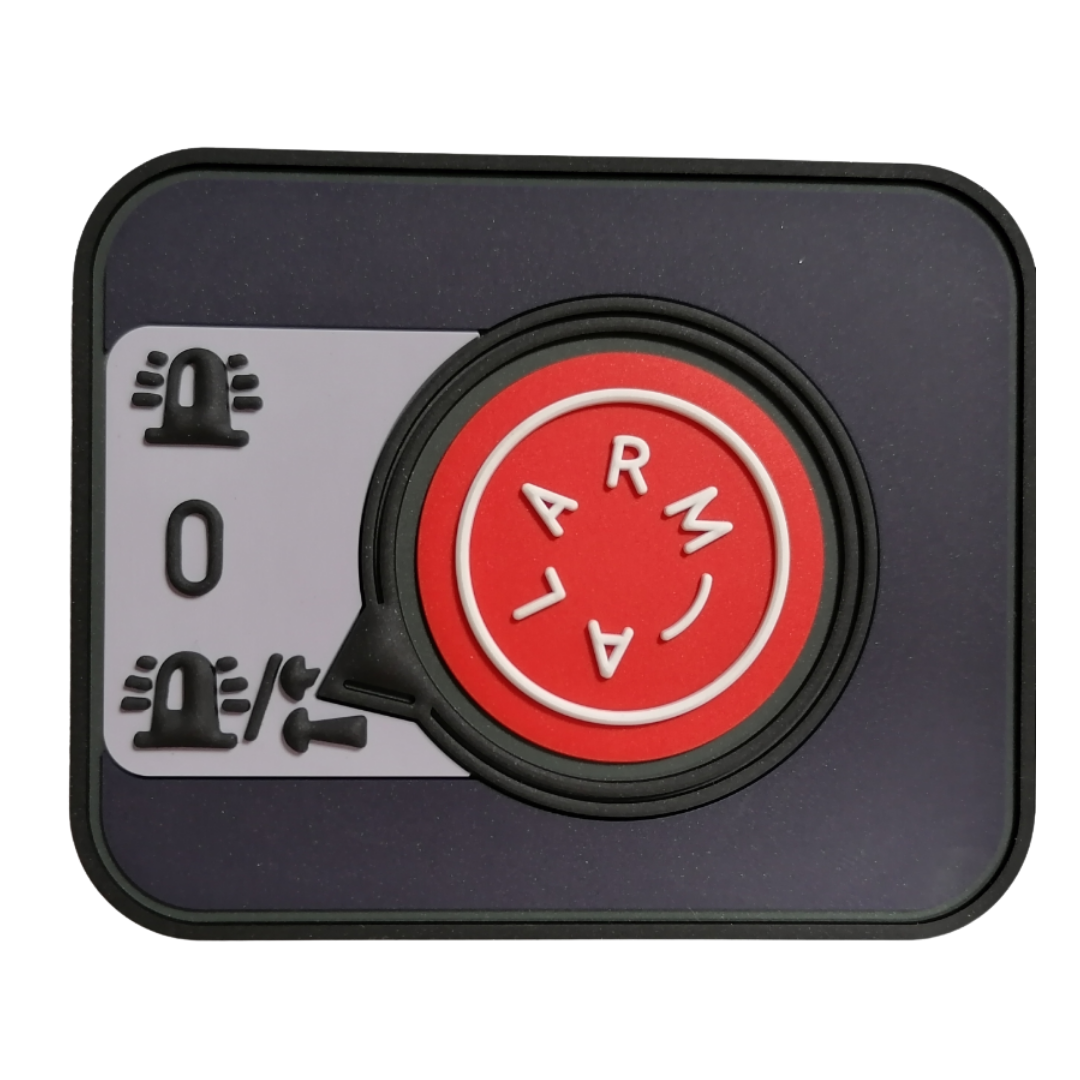 Retro Alarmknopf Rubber Patch