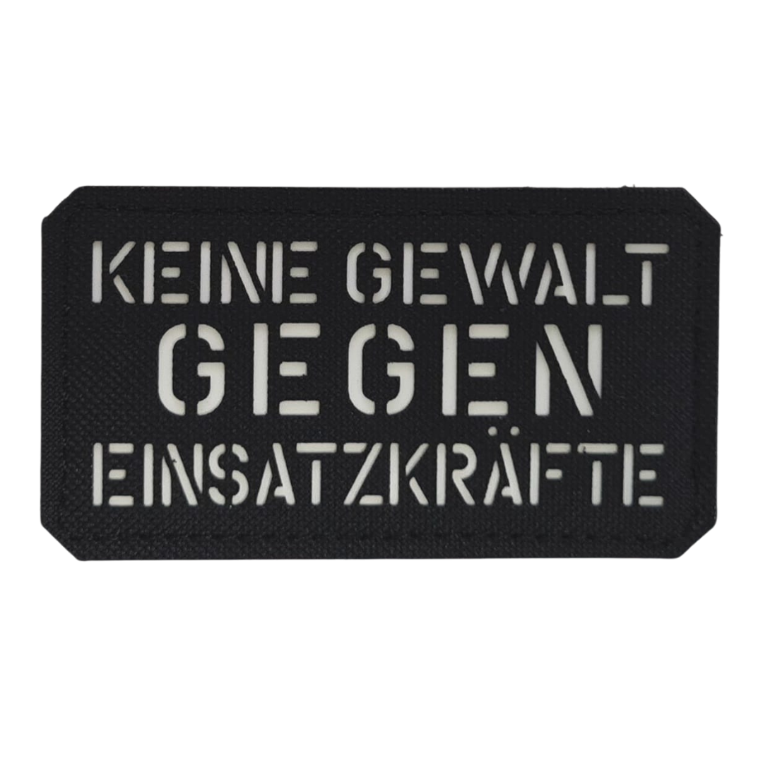 Keine Gewalt gegen Einsatzkräfte Lasercut Patch