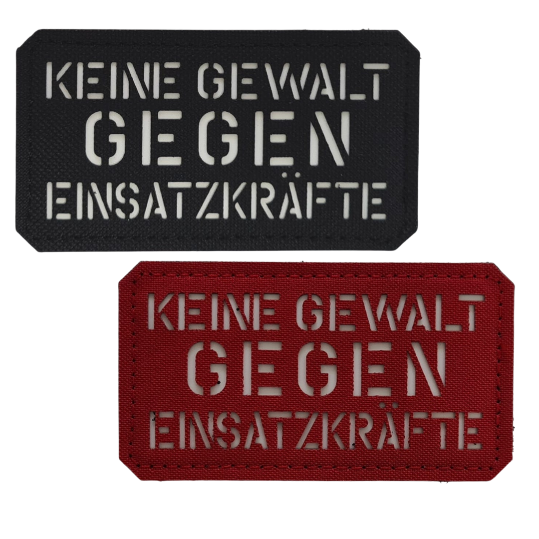 Keine Gewalt gegen Einsatzkräfte Lasercut Patch