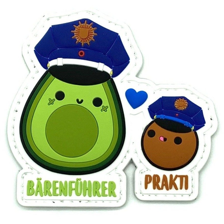 Avocado Bärenführer & Prakti Rubber Patch - Polizeimemesshop