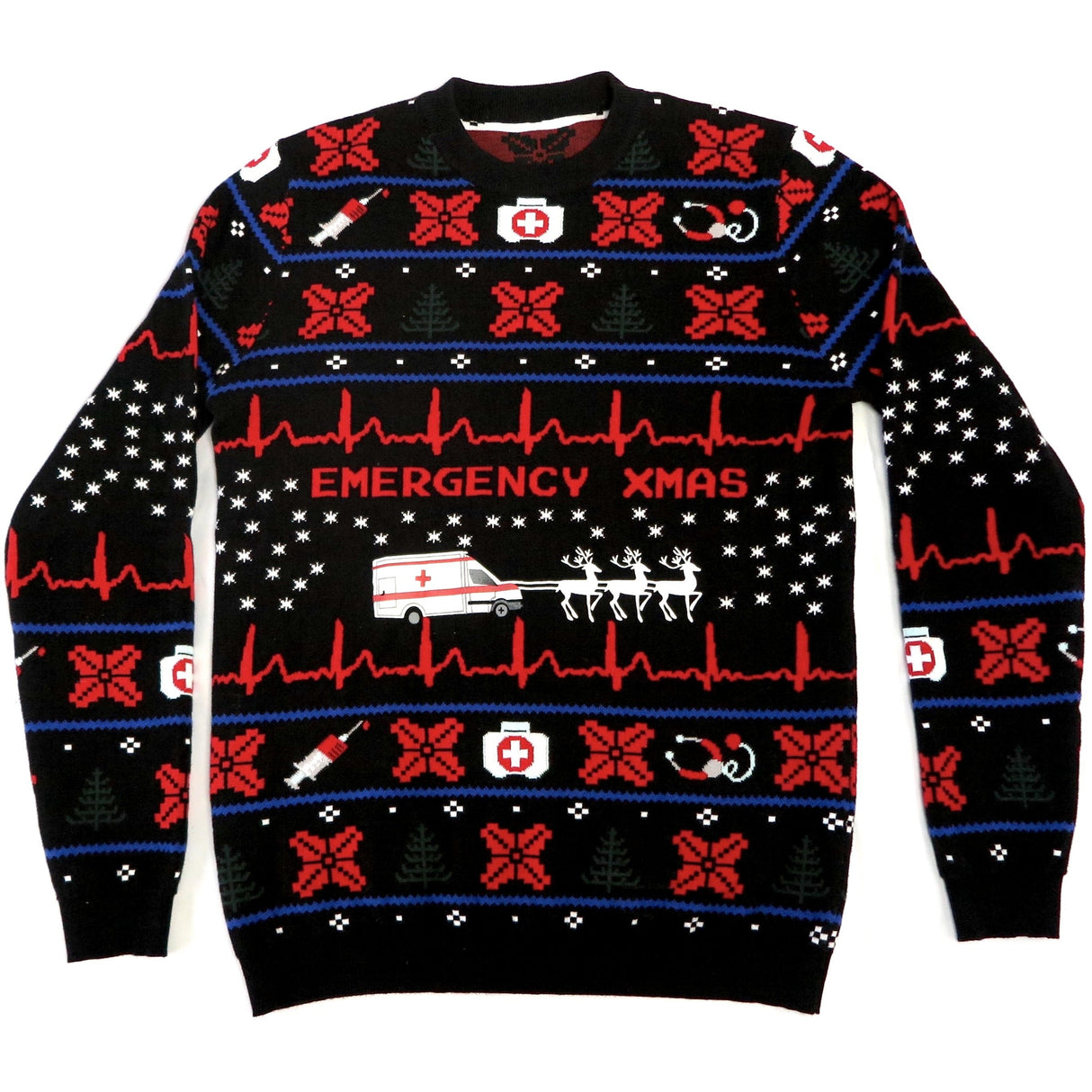 Emergency Xmas  Sweater Unisex - Polizeimemesshop
