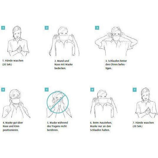 Mundschutzmasken Unisexgröße Doppelpack
