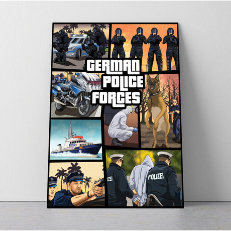 Polizei GTA Leinwand - Polizeimemesshop