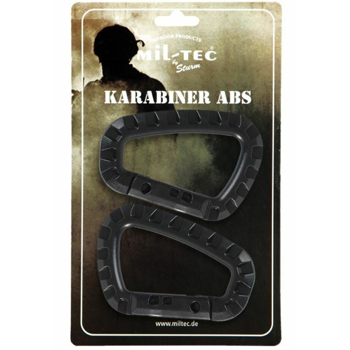 Karabiner ABS 2er Pack schwarz