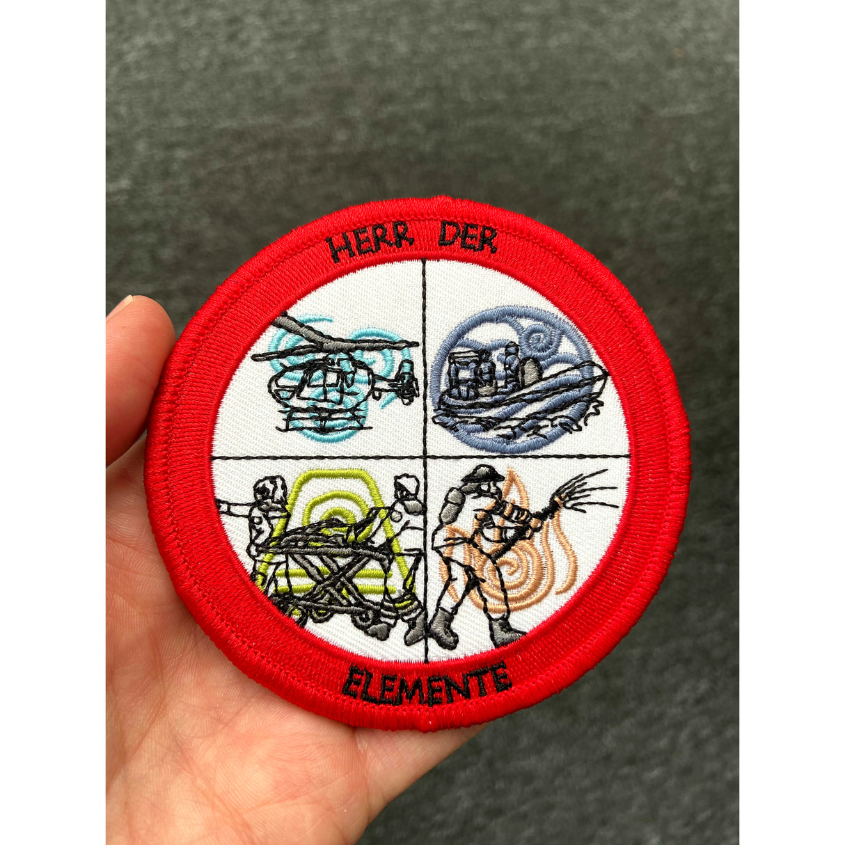 Herr der Elemente Textil Patch