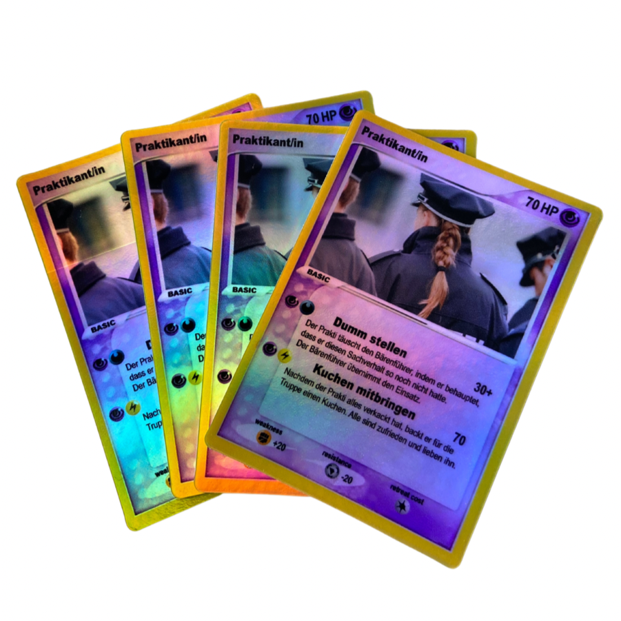 Polizeianwärter Sticker 4er Pack