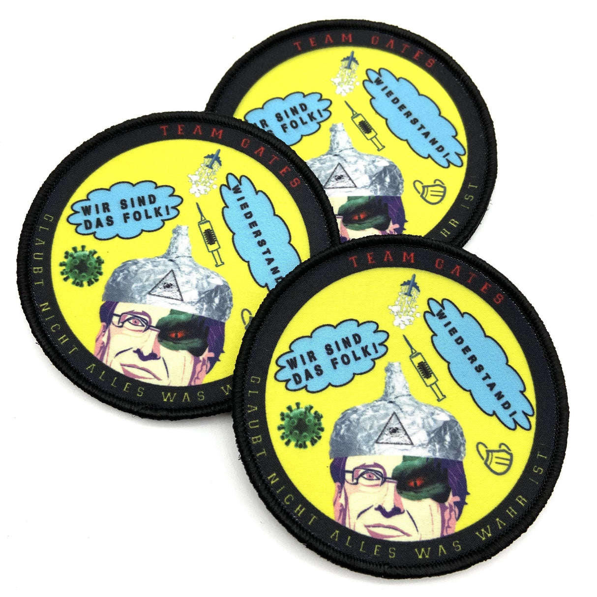 Team Gates Textil Patch - Polizeimemesshop