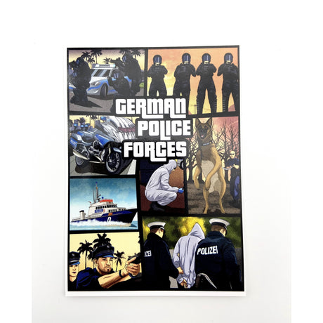 GTA Polizei " German Police Forces" Sticker 10er Pack - Polizeimemesshop