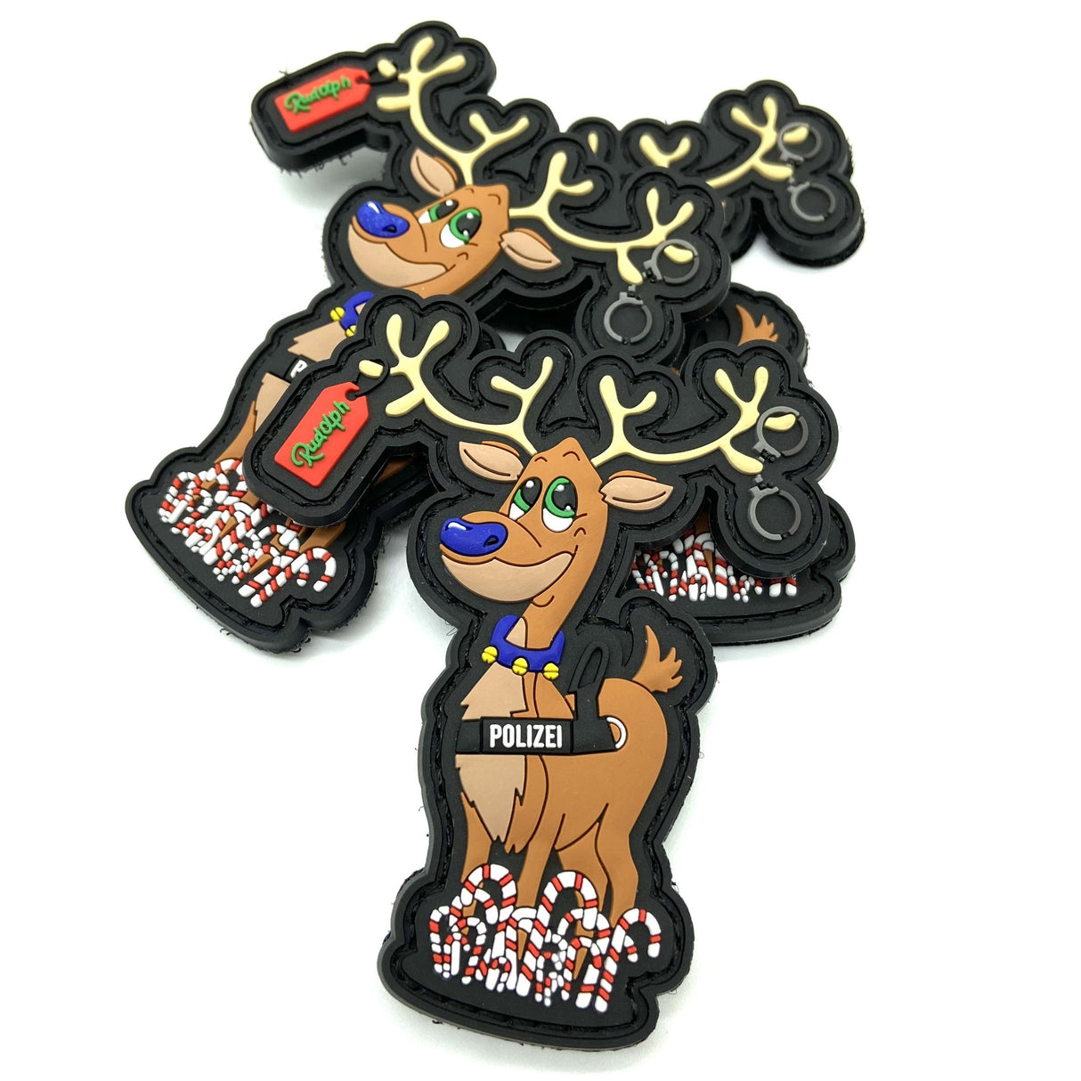 Blue Nose Rudolph Rubber Patch