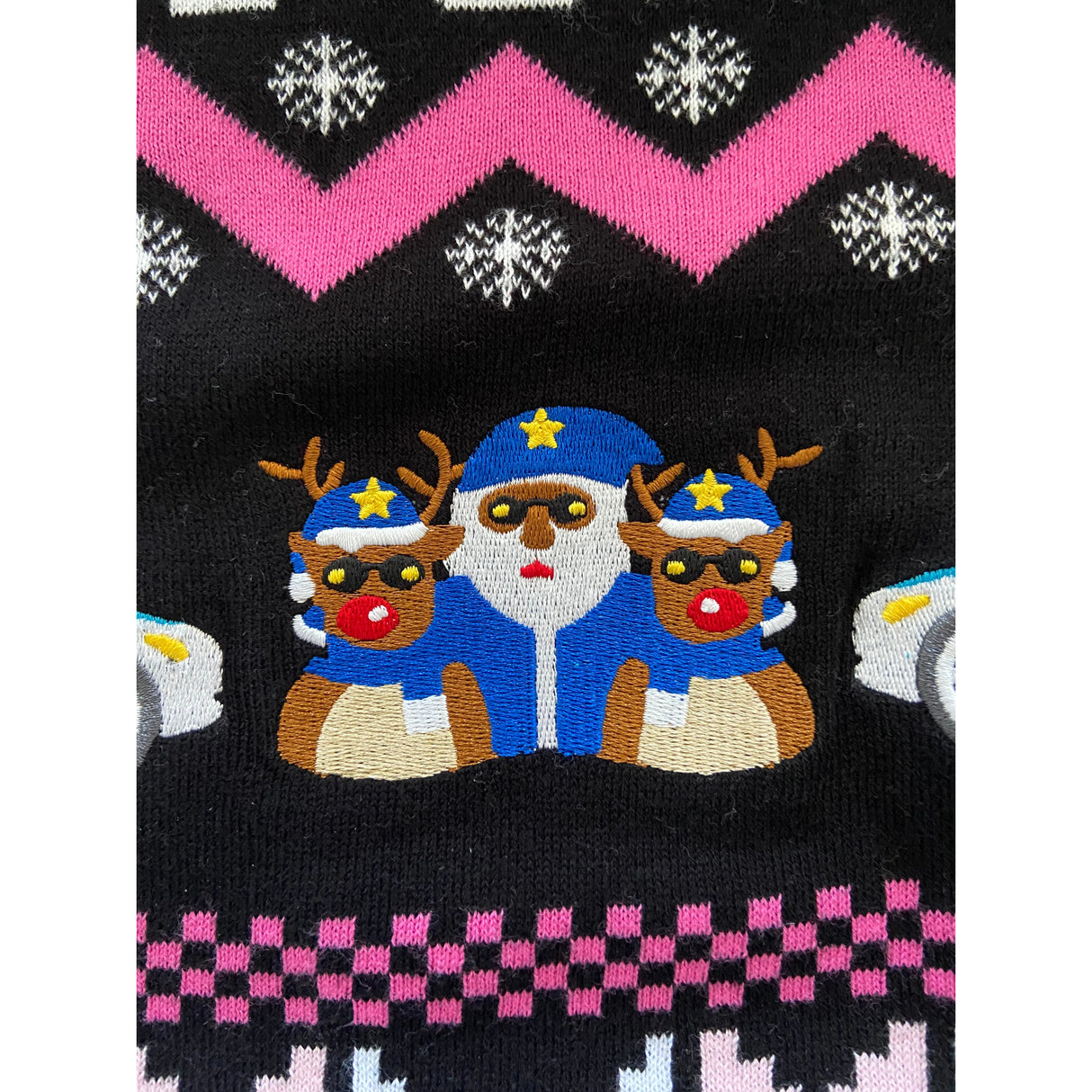 Pink Police Navidad Xmas Sweater