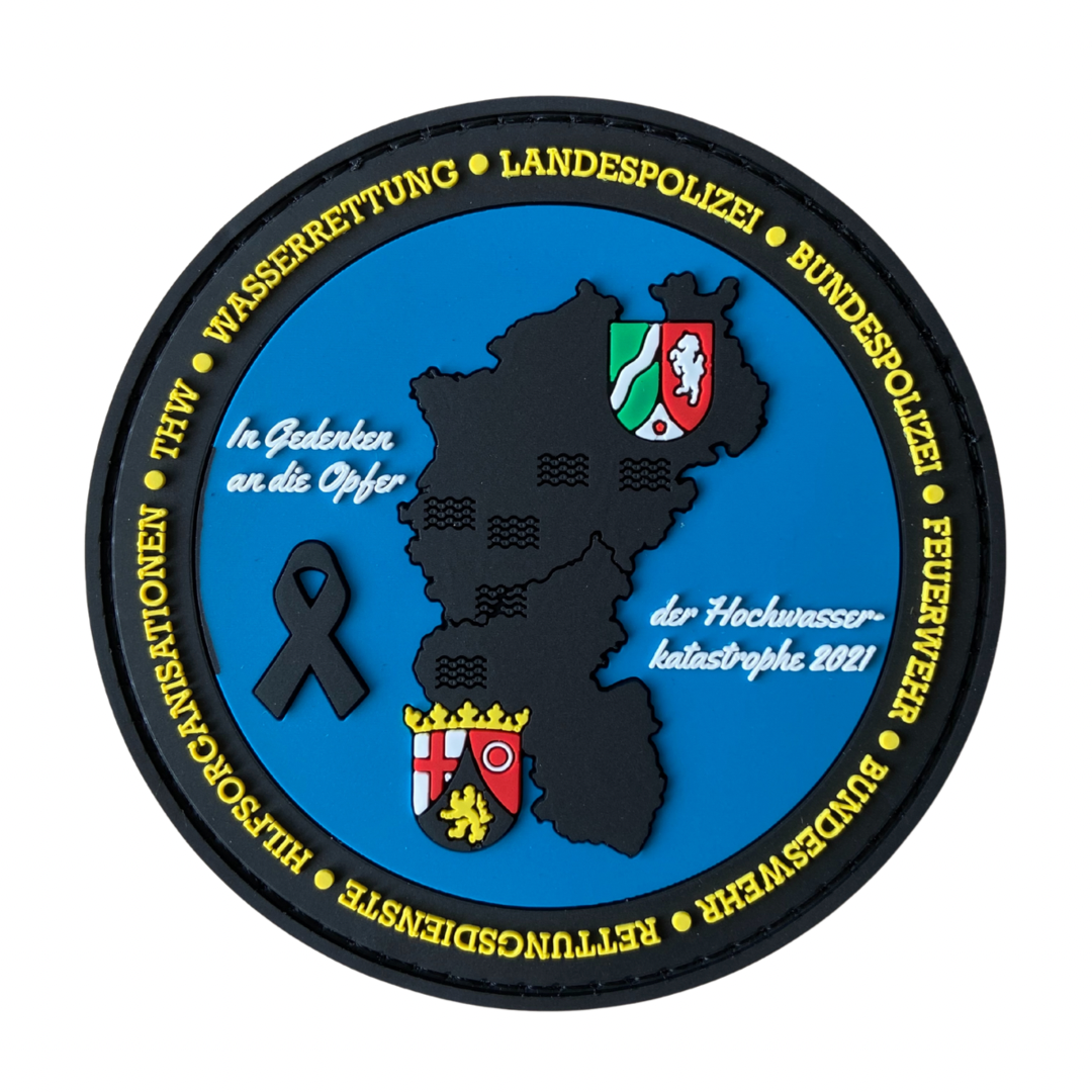 Solidaritätspatch Hochwasserkatastrophe Rubber Patch