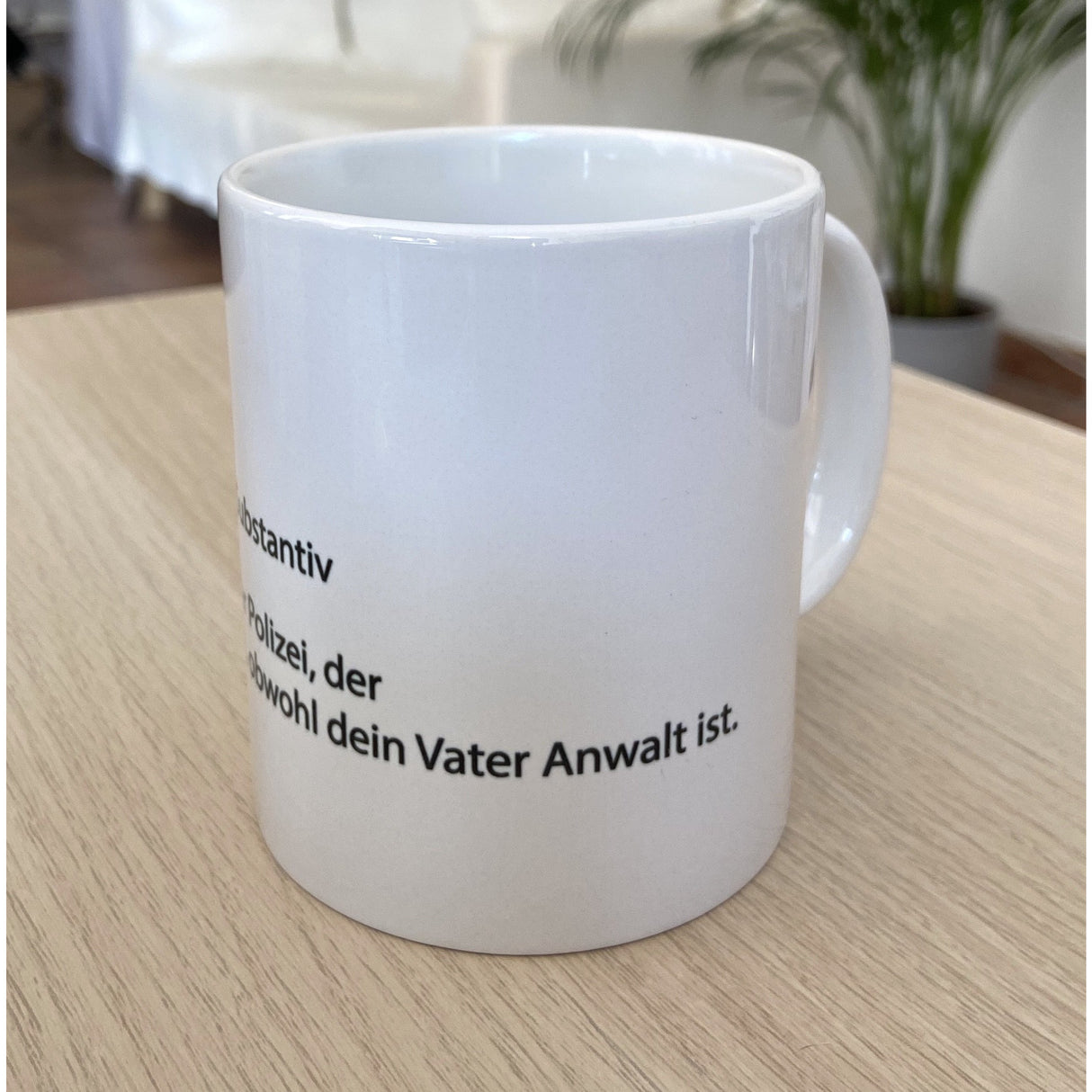 Polizei Beschreibung Tasse