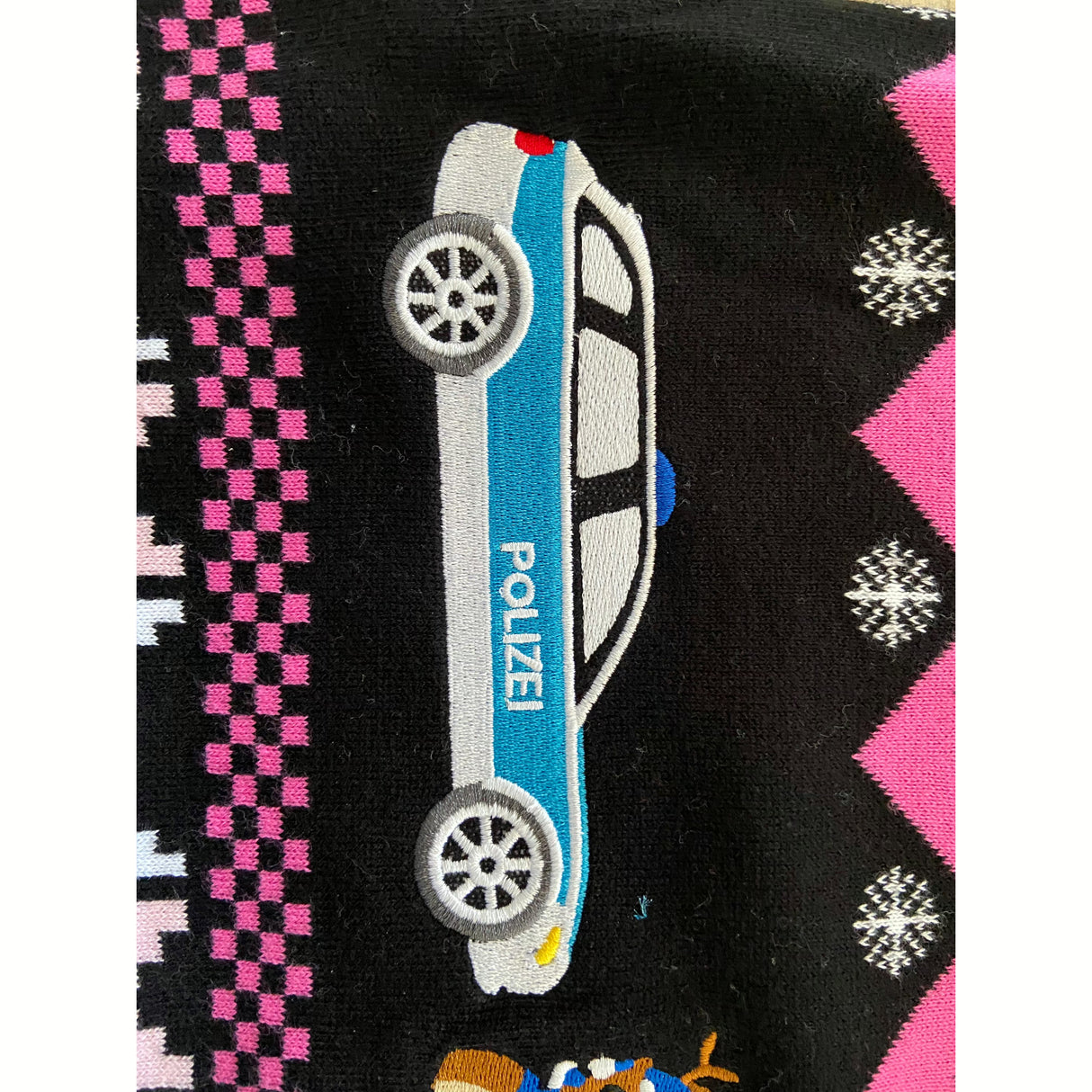 Pink Police Navidad Xmas Sweater