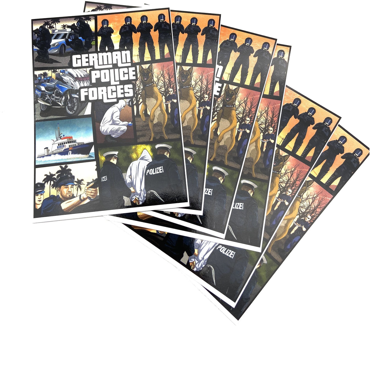 GTA Polizei " German Police Forces" Sticker 10er Pack - Polizeimemesshop