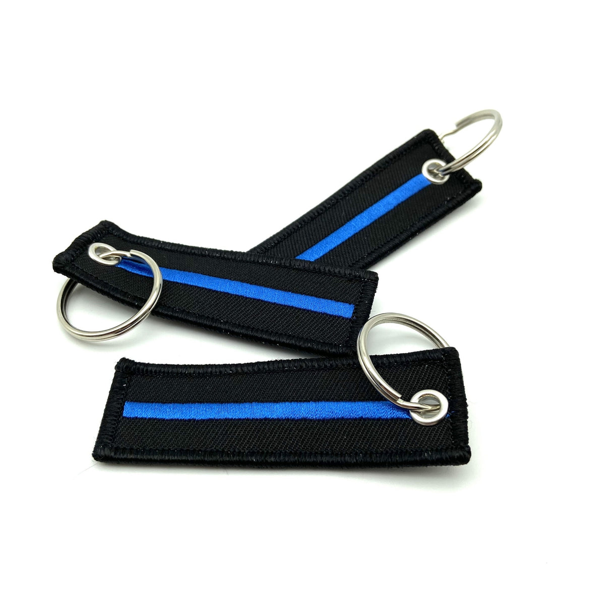 Thin Blue Line Textil Schlüsselanhänger - Polizeimemesshop