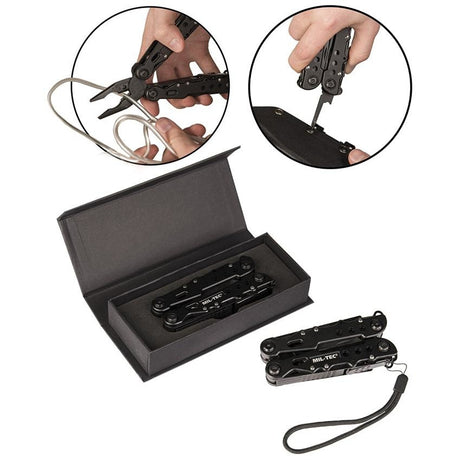 Mil-Tec Multitool Black Cobra mit Toolholster - Polizeimemesshop