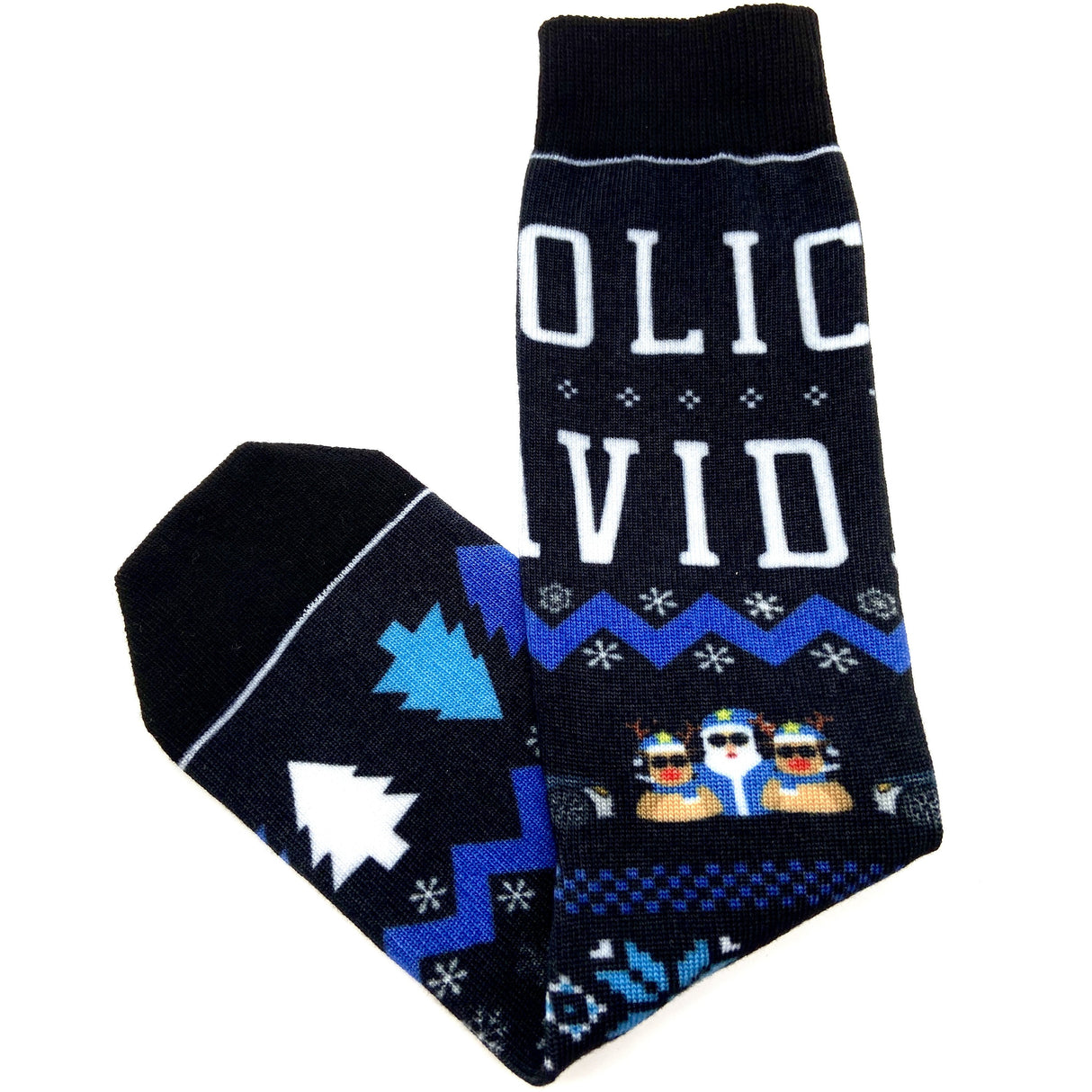 Police Navidad Xmas Socken - Polizeimemesshop