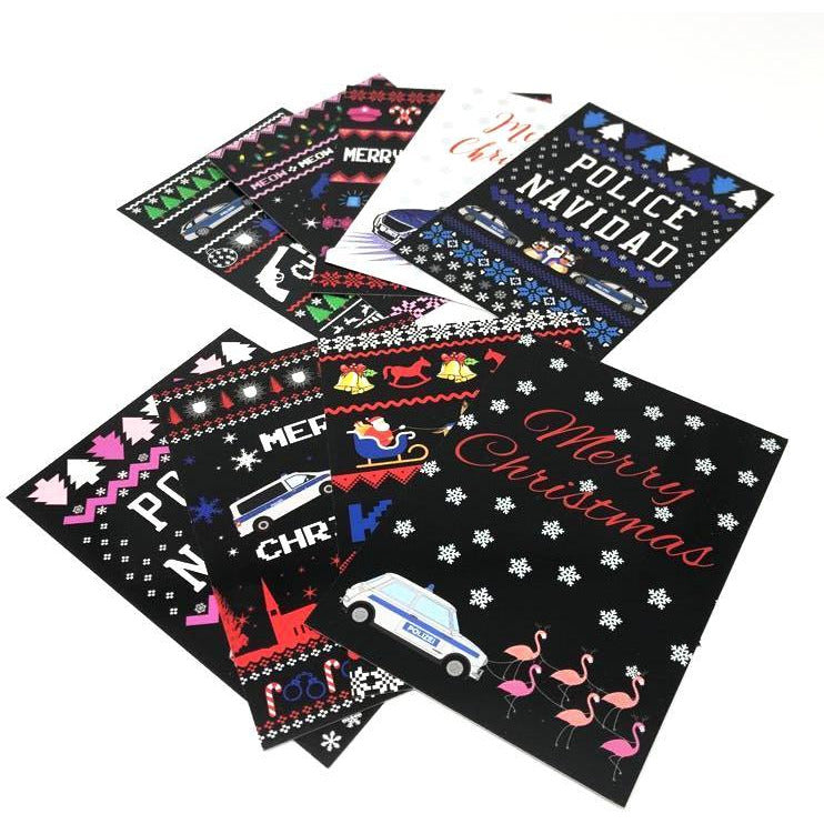 Weihnachtskarten 9er Set - Polizeimemesshop