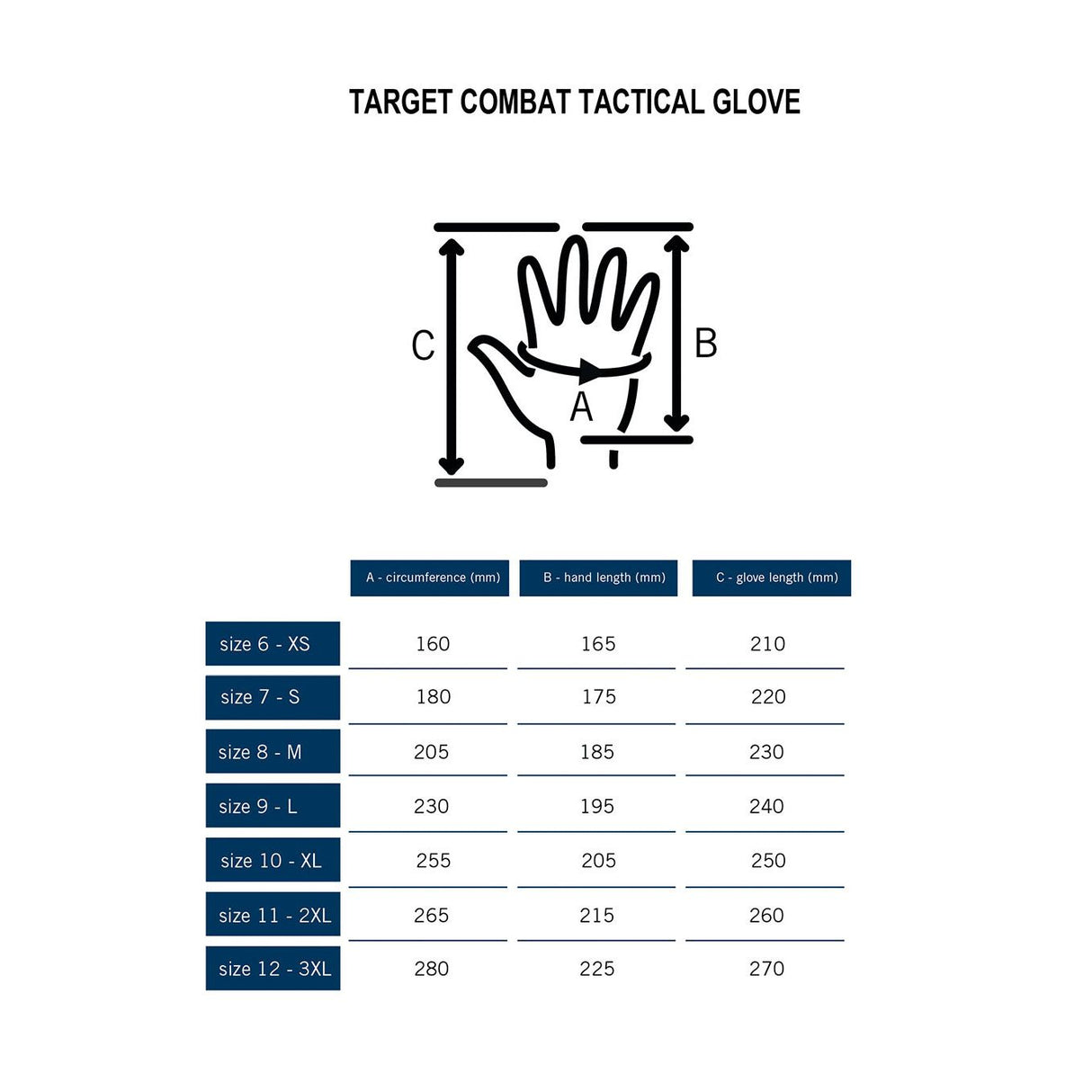MoG Masters of Gloves MoG Target Combat Black