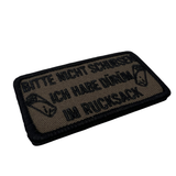 Bitte nicht schubsen Textil Patch