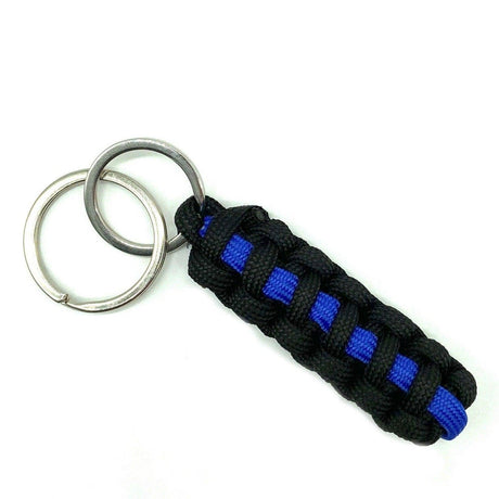 Thin Blue Line Paracord Schlüsselanhänger