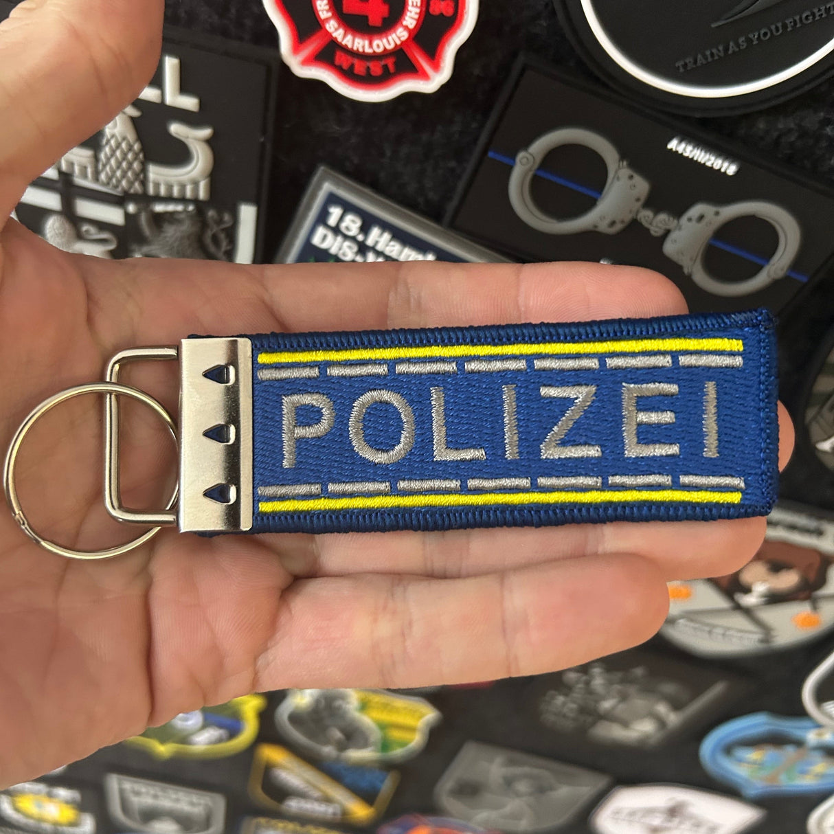 Zoll Neon Schlüsselanhänger