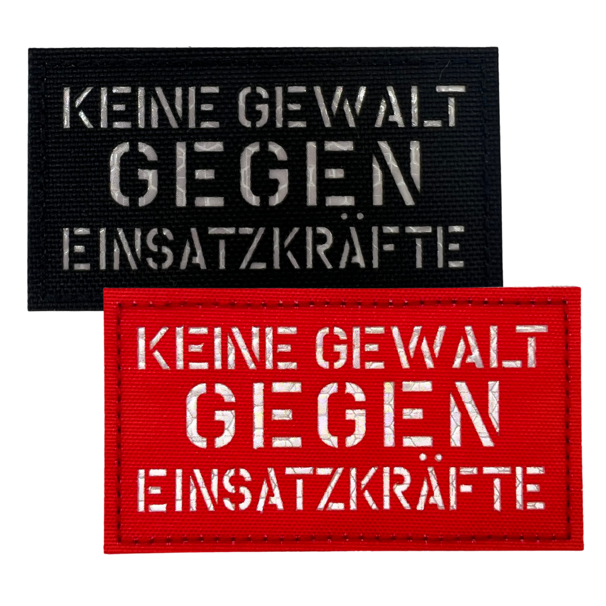 Keine Gewalt gegen Einsatzkräfte Lasercut Patch