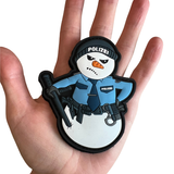 Grumpy Polizei Schneemann Rubber Patch