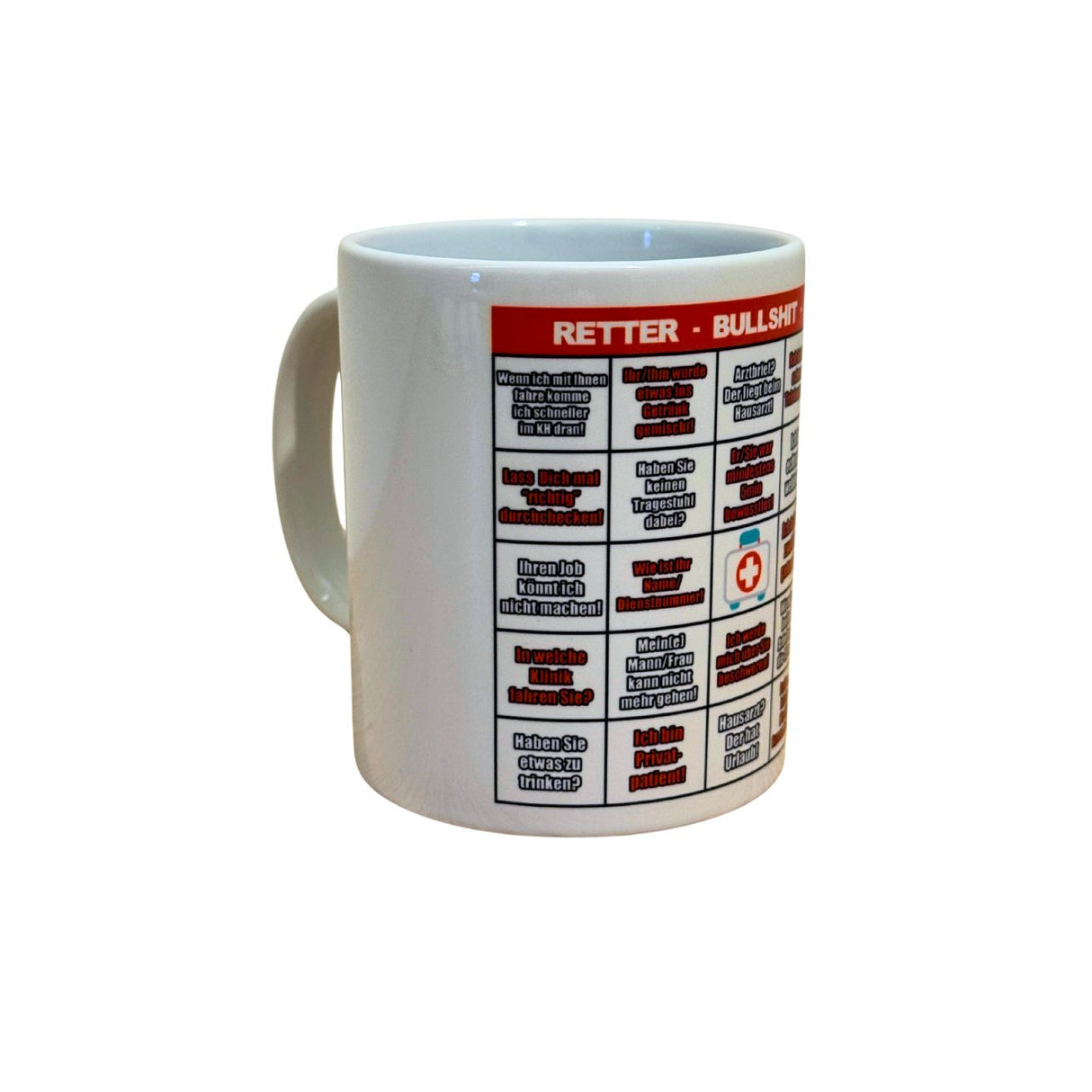 Rettungsdienst Bullshit Bingo Tasse