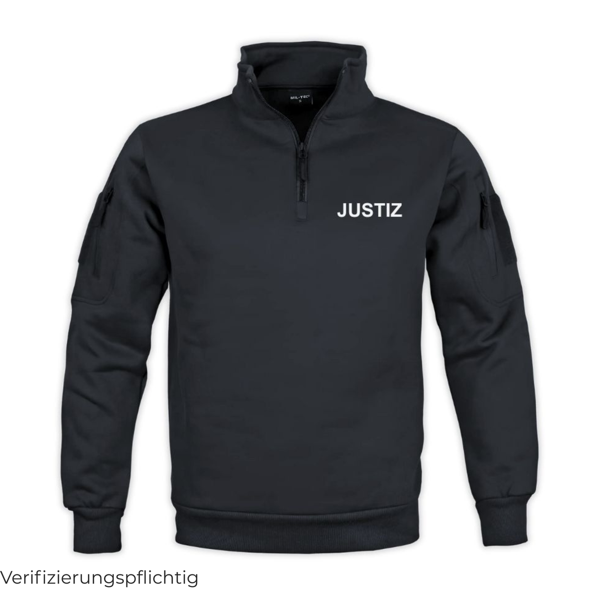 Tactical Sweatshirt mit Zipper "JUSTIZ"