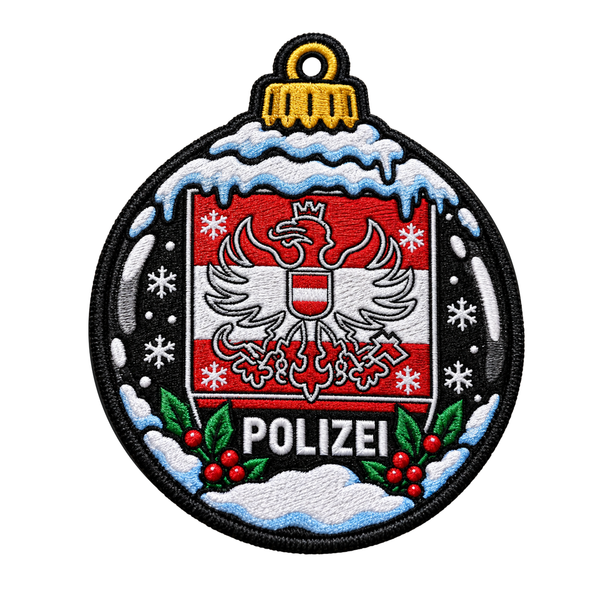 Polizei Österreich Version II Weihnachtskugel Textil Patch