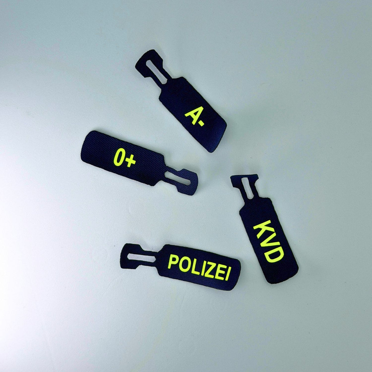 Tactical Zipper Pull Blutgruppe 2er Pack