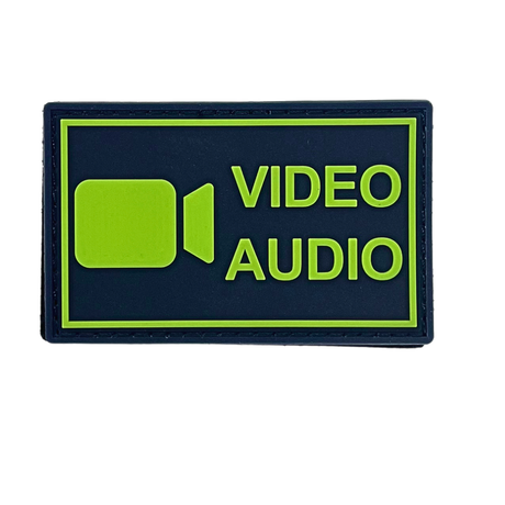 Bodycam Video/Audio Glow in the Dark  Rubber Patch